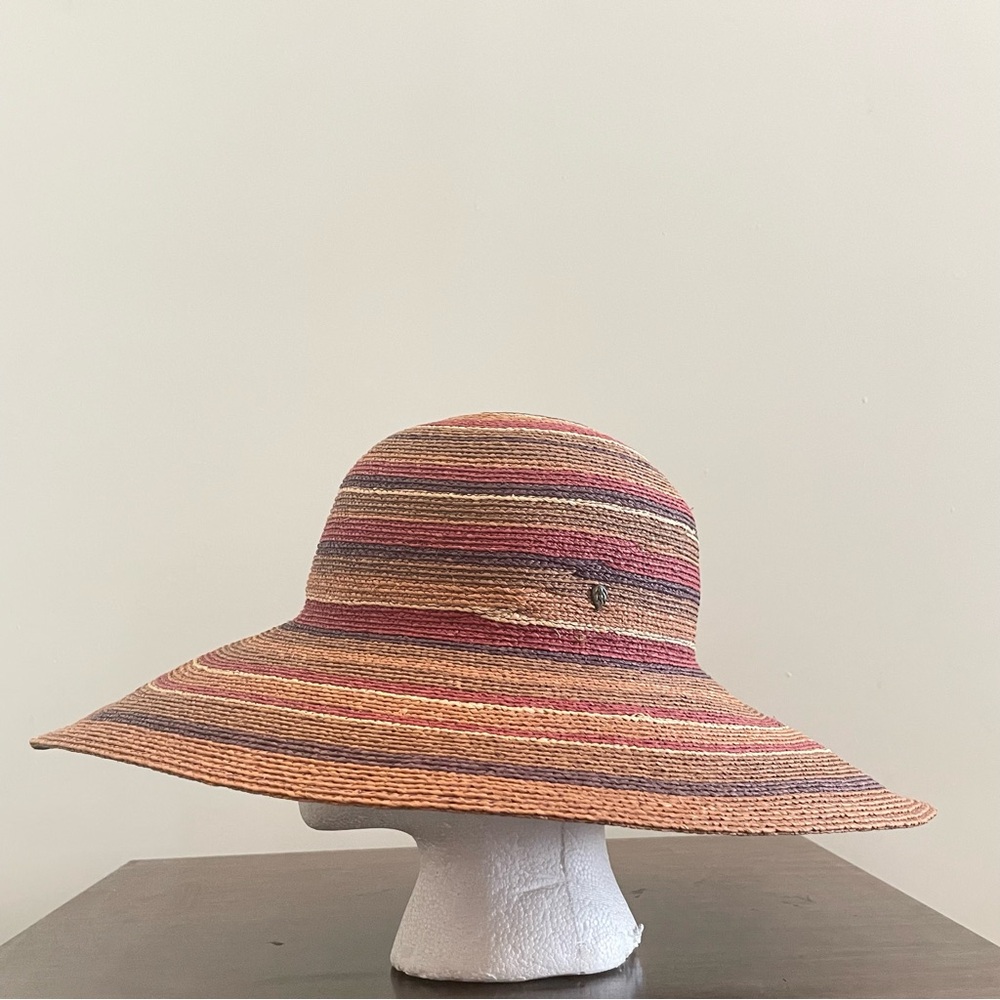 SOLD Helen Kaminski Hat Wide Brim Sun Raffia Womens Multicolor Summer Beach - Picture 4 of 15